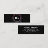 Monogram met verlichtingselementen mini visitekaartje (Voorkant / Achterkant)