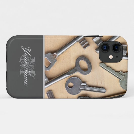 Monogram met verschillende sleutels! Case-Mate iPhone Case (Achterkant (horizontaal))