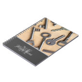  Monogram met verschillende sleutels! Notitieboek (Linkerzijde)