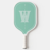 Monogram met Verticale naam in zeeschuim Pickleball Paddle (Achterkant)