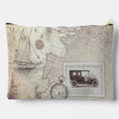 Monogram met vintage reisthema etui (Achterkant)