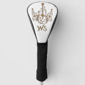 Monogram met wieltjes golfheadcover (Voorkant)