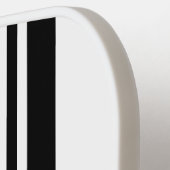 Monogram met witte en zwarte strepen pickleball paddle (Links Detail)