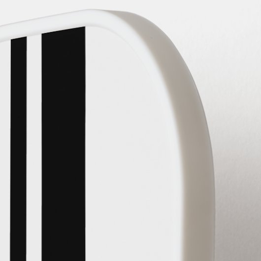 Monogram met witte en zwarte strepen pickleball paddle (Links Detail)