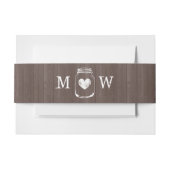  monogram met zaadkorrel - jar bruiloft uitnodigingen wikkel (Voorkant Voorbeeld)