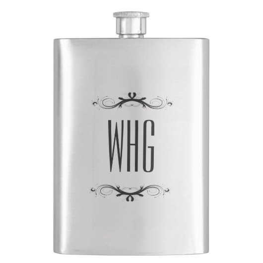 Monogram met zwarte accenten flacon (Voorkant)