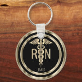 Monogram metaal goud voor een geregistreerde verpl sleutelhanger (Achterkant)