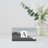 Monogram metaal met Rivets Achtergrond Visitekaartje (Staand voorkant)