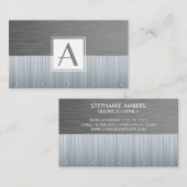 Monogram metaal met Rivets Achtergrond Visitekaartje (Voorkant / Achterkant)