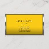 Monogram Metaal, Omgekeerd Professioneel Geel Visitekaartje (Achterkant)