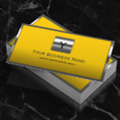 Monogram Metaal, Omgekeerd Professioneel Geel Visitekaartje