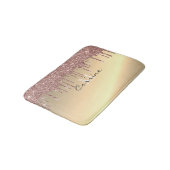 Monogram metaal Roos Gold + 14.000 glitterdruppels Badmat (Gekanteld)