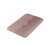 Monogram metaal Roos Gold Driving Faux Glitter Badmat (Gekanteld)