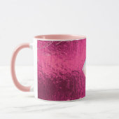 Monogram Metaal Roze Goud Navy Glitters Meisjesach Mok (Links)
