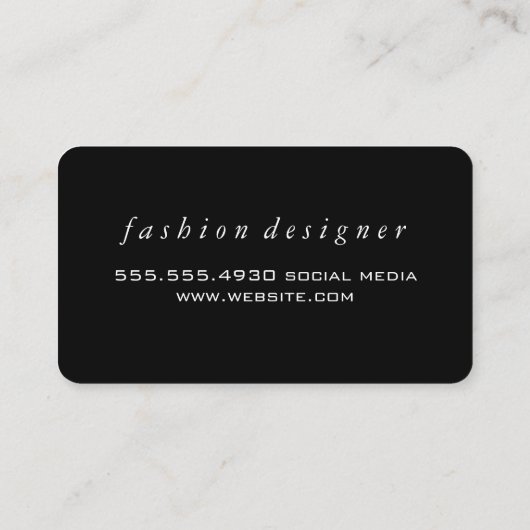 Monogram metaal / strepen visitekaartje (Achterkant)