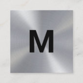 Monogram | Metaal Vierkante Visitekaartje (Voorkant)