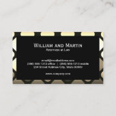 Monogram | Metaalgeometrisch | Skeletsleutelpictog Visitekaartje (Achterkant)