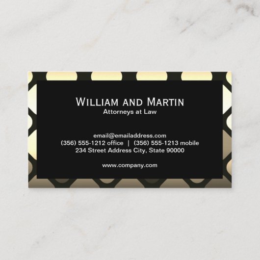 Monogram | Metaalgeometrisch | Skeletsleutelpictog Visitekaartje (Achterkant)