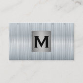 Monogram | Metalen achtergrond Visitekaartje (Voorkant)