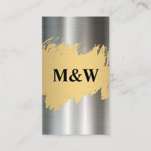 Monogram   Metalen aluminium achtergrond Visitekaartje