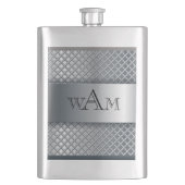 Monogram Metalen Textuur Klassieke Flask Flacon (Voorkant)