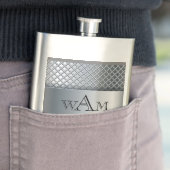 Monogram Metalen Textuur Klassieke Flask Flacon (Voorbeeld)