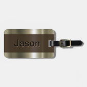 Monogram Metalic Gold Kijk Bagagelabel (Voorkant horizontaal)