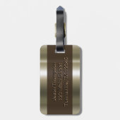 Monogram Metalic Gold Kijk Bagagelabel (Achterkant verticaal)