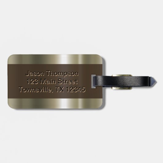 Monogram Metalic Gold Kijk Bagagelabel (Achterkant horizontaal)