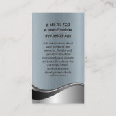 Monogram / Metallic geborstelde Golfachtergrond Visitekaartje (Achterkant)