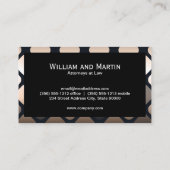 Monogram | Metallic Geometrische Patronen Rand Visitekaartje (Achterkant)