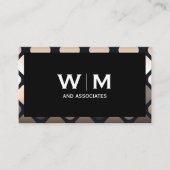 Monogram | Metallic Geometrische Patronen Rand Visitekaartje