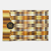 Monogram Metallic Gold Stripes Theedoek (Horizontaal)