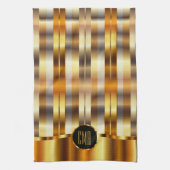 Monogram Metallic Gold Stripes Theedoek (Verticaal)