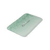 Monogram Metallic Mint Green Glitter Driving Badmat (Gekanteld)