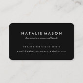 Monogram Metallic Silver Trim Gold Spatter Visitekaartje (Achterkant)