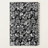 Monogram Metallic Zilver Damast Patroon Planner (Achterkant)