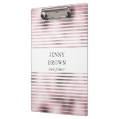 monogram metallisch roos goud folie strepen klembord (Links)