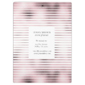 monogram metallisch roos goud folie strepen klembord (Achterkant)