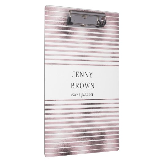 monogram metallisch roos goud folie strepen klembord (Rechts)