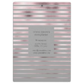 monogram metallisch roos goud folie strepen klembord (Achterkant)