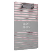 monogram metallisch roos goud folie strepen klembord (Rechts)