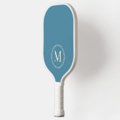 Monogram Mid-Century Effen Diep Aqua Kleur Pickleball Paddle (Links)