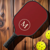 Monogram Mid-Century Effen Diep Kersenrode Kleur Pickleball Paddle