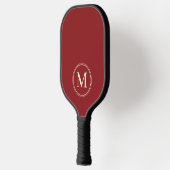 Monogram Mid-Century Effen Diep Kersenrode Kleur Pickleball Paddle (Links)