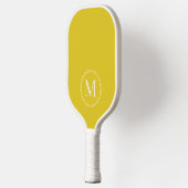 Monogram Mid-Century Effen Donker Citroen Kleur Pickleball Paddle (Links)
