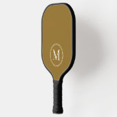 Monogram Mid-Century Effen Warme Woestijnkleur Pickleball Paddle (Links)