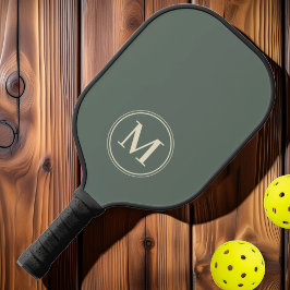 Monogram Mid-Century Effen Warmgrijze Kleur Pickleball Paddle