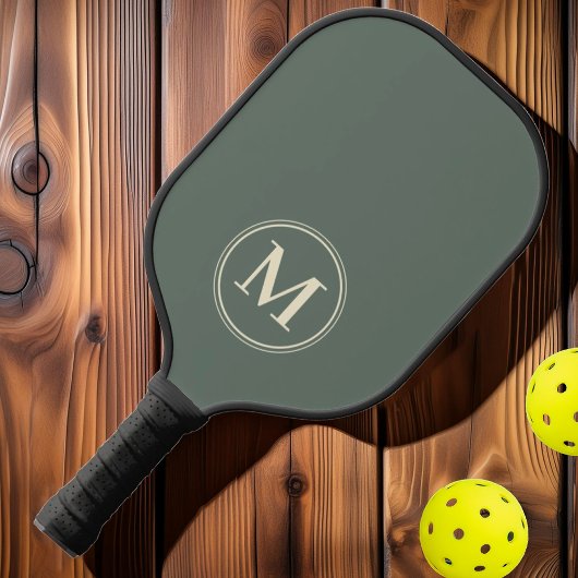 Monogram Mid-Century Effen Warmgrijze Kleur Pickleball Paddle