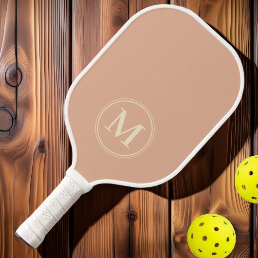 Monogram Mid-Century Effen Zoete Perzik Kleur Pickleball Paddle
